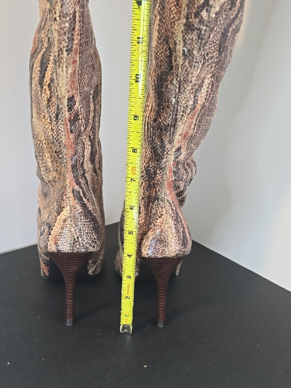 Vintage Luichiny Snakeskin Knee-High Boots - Picture 11 of 16